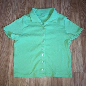 green caroline top